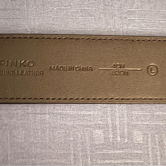 Pinko Love Birds Black Belt with Silver Buckle - Picture 3 of 3